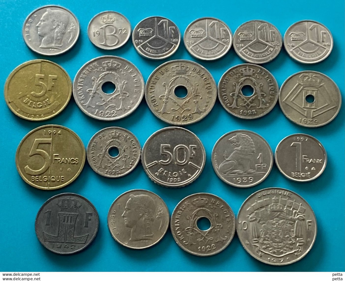 20 Monnaies Anciennes De Belgique Différentes / Vendu En L’état (41) - Andere & Zonder Classificatie