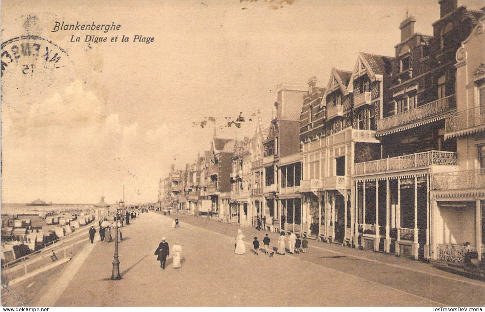 BELGIQUE - BLANKENBERGHE - La Digue Et La Plage - Carte Postale Ancienne - Blankenberge