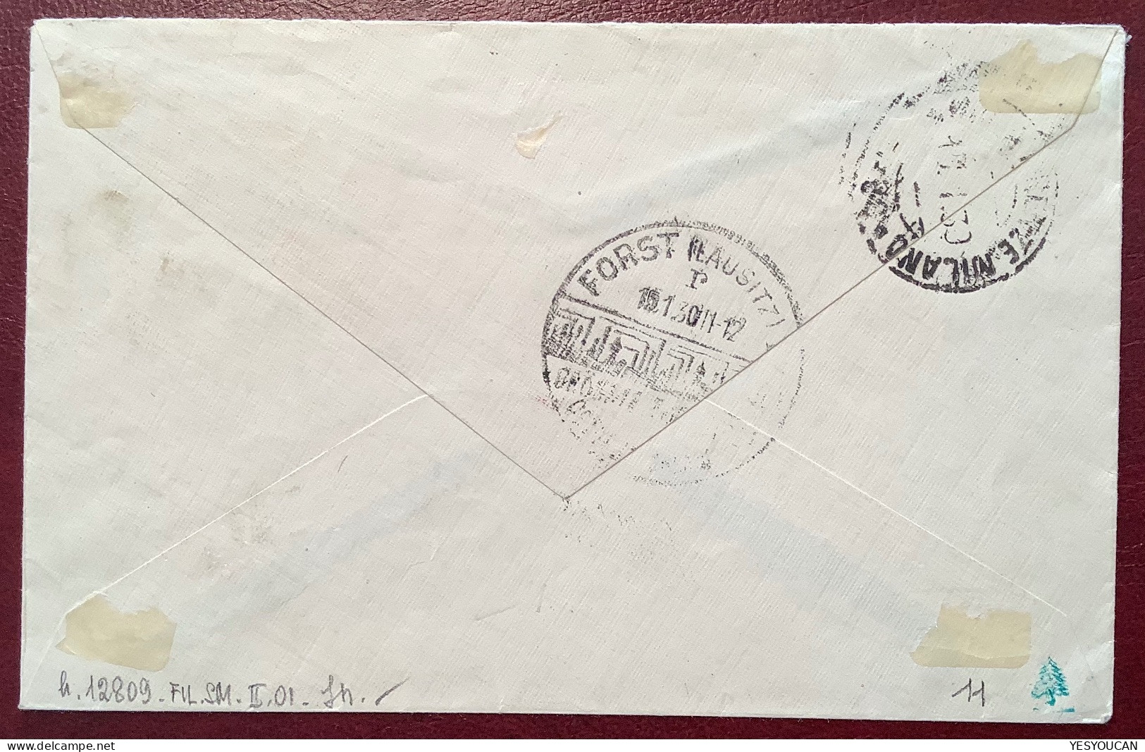 Sa.11 1929 2,50L 1930 Lettera Rara (Vatican Rare Single Franking First Issue Cover, Vaticano Italia Italy - Storia Postale