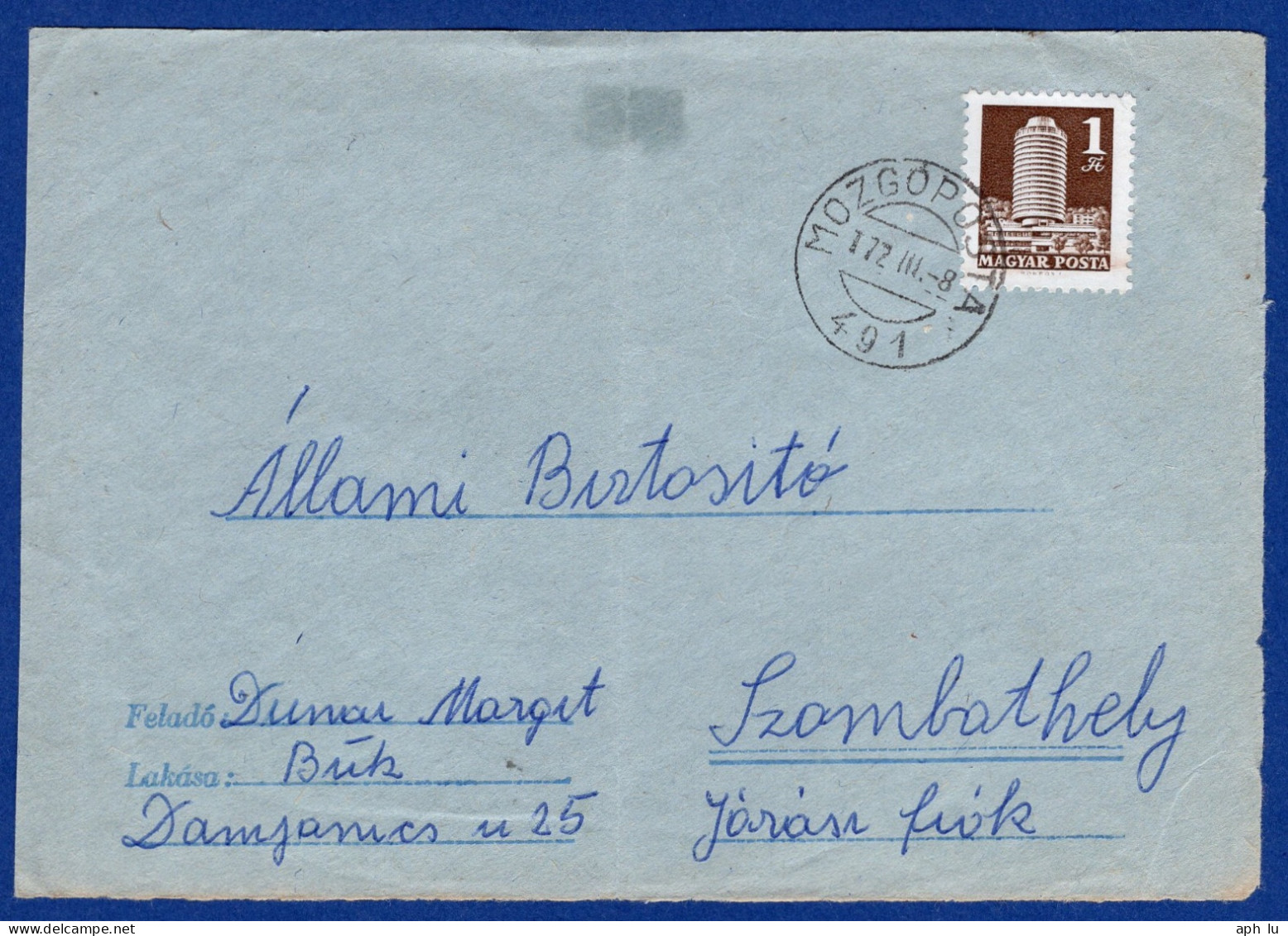 Bahnpost (R.P.O. / T.P.O.) 491 Auf Ausschnitt (BP1757) - Storia Postale