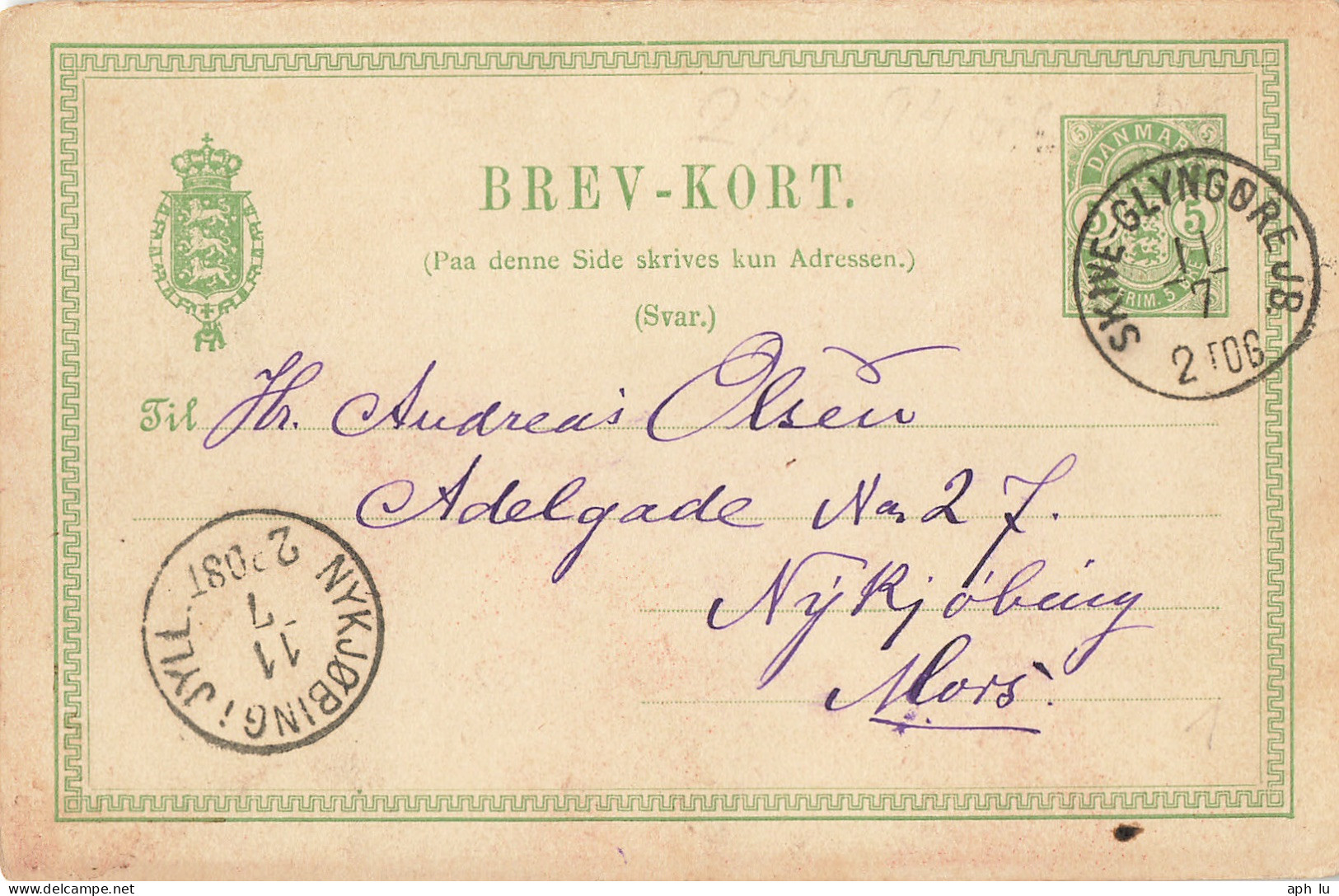 Bahnpost (R.P.O. / T.P.O.) Skive-Glyngøre (BP1764) - Lettres & Documents