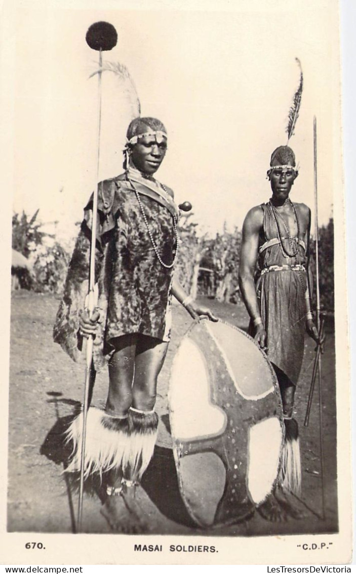 Kénia - Monbasa - Masai Soldiers - Oblitération Tagnany  - Patel & Sons - Carte Postale Ancienne - Kenya