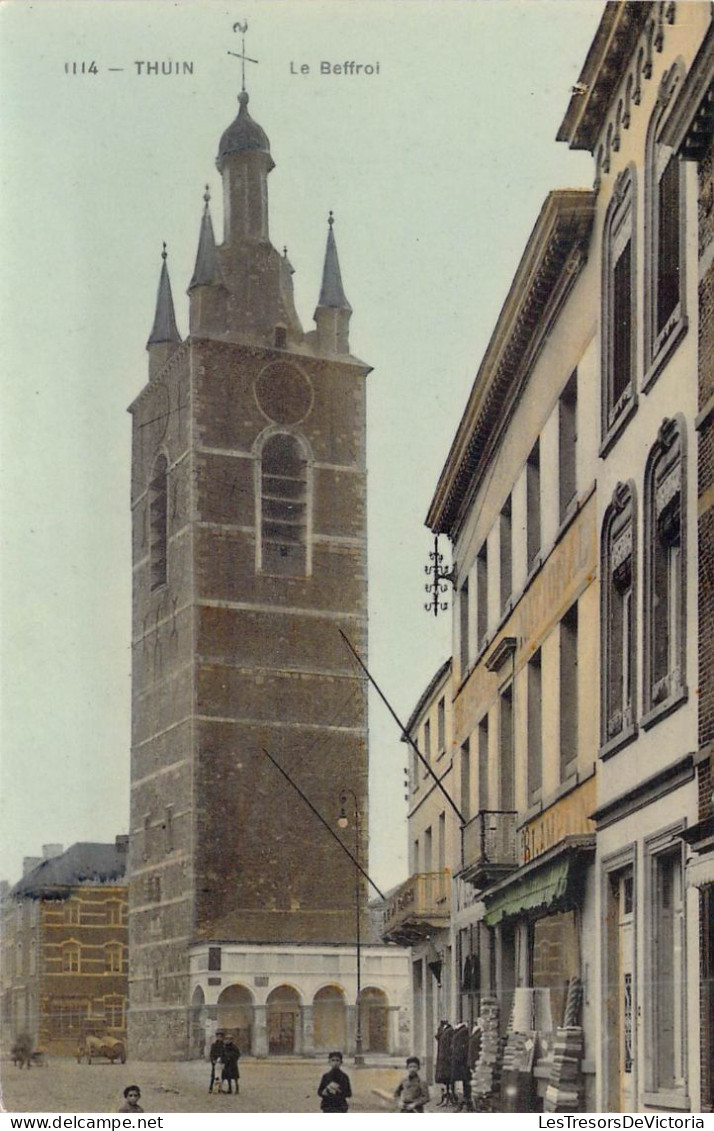 BELGIQUE - THUIN - Le Beffroi - Edition Grand Bazar - Carte Postale Ancienne - Thuin