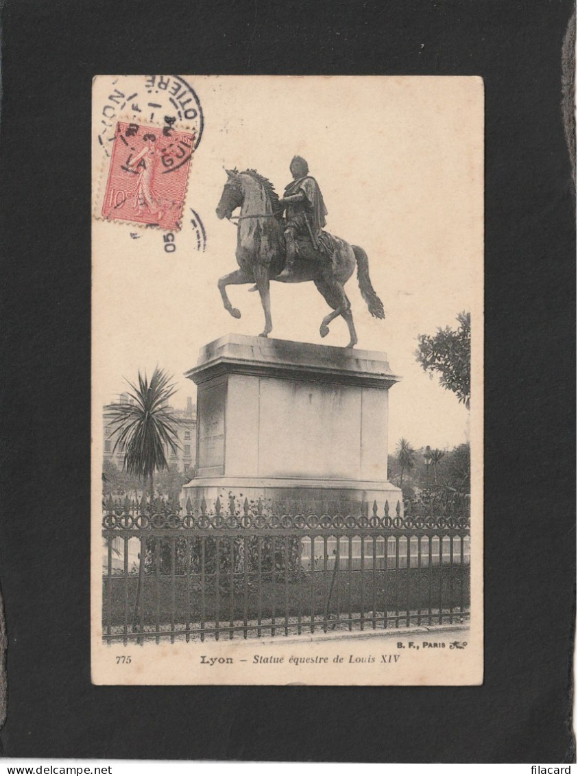 121961          Francia,     Lyon,   Statue  Equestre  De  Louis  XIV,   VG  1905 - Lyon 7