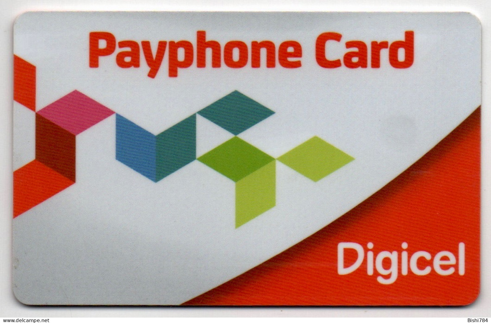 St. Lucia - Digicel ChipCard 3rd Series - $10 Digicel Design With WHITE Writing - St. Lucia
