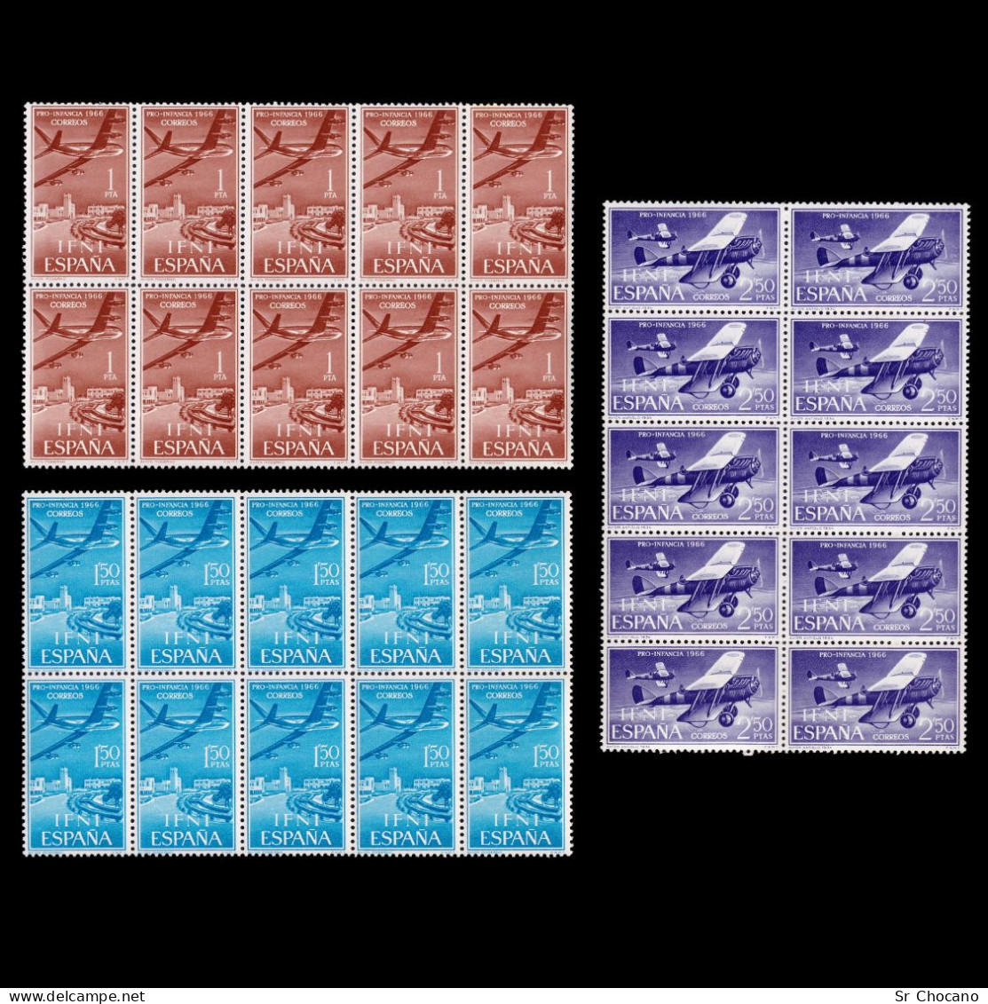 IFNI.1966.Pro Infancia.Serie.Blq10.MNH.Edifil 218-220 - Ifni