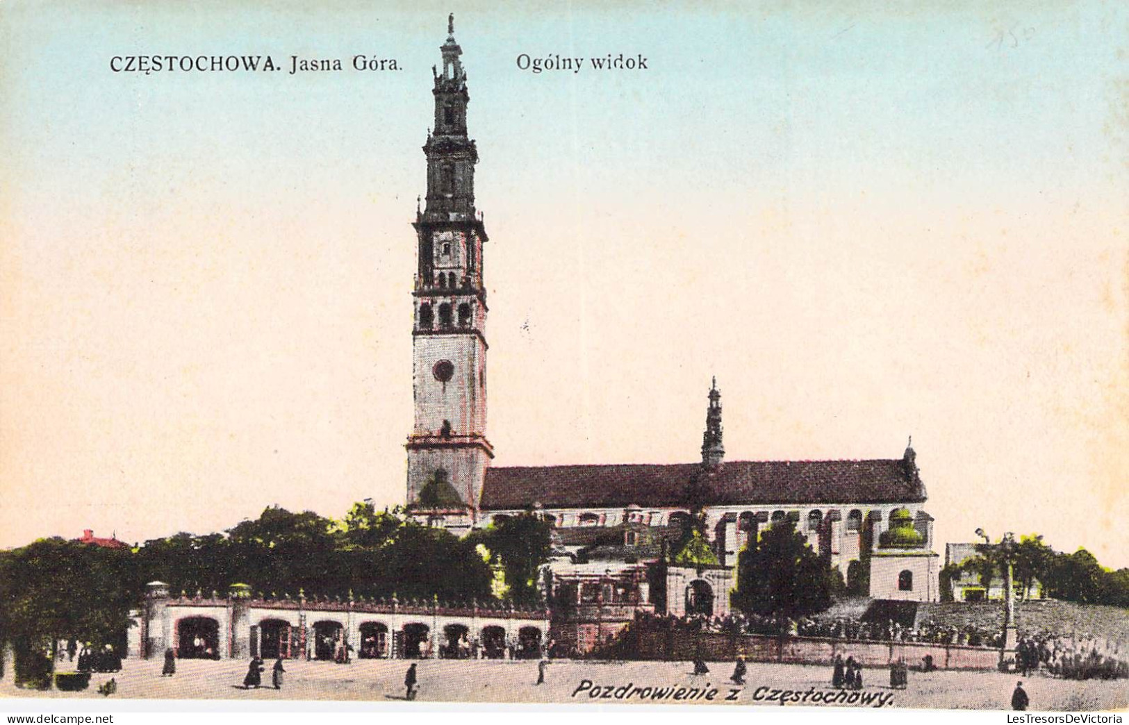 Pologne - Czestochowa - Jasna Gora - Ogolny Widok - Colorisé - Pozdrowienie Z Czestochowy  - Carte Postale Ancienne - Pologne