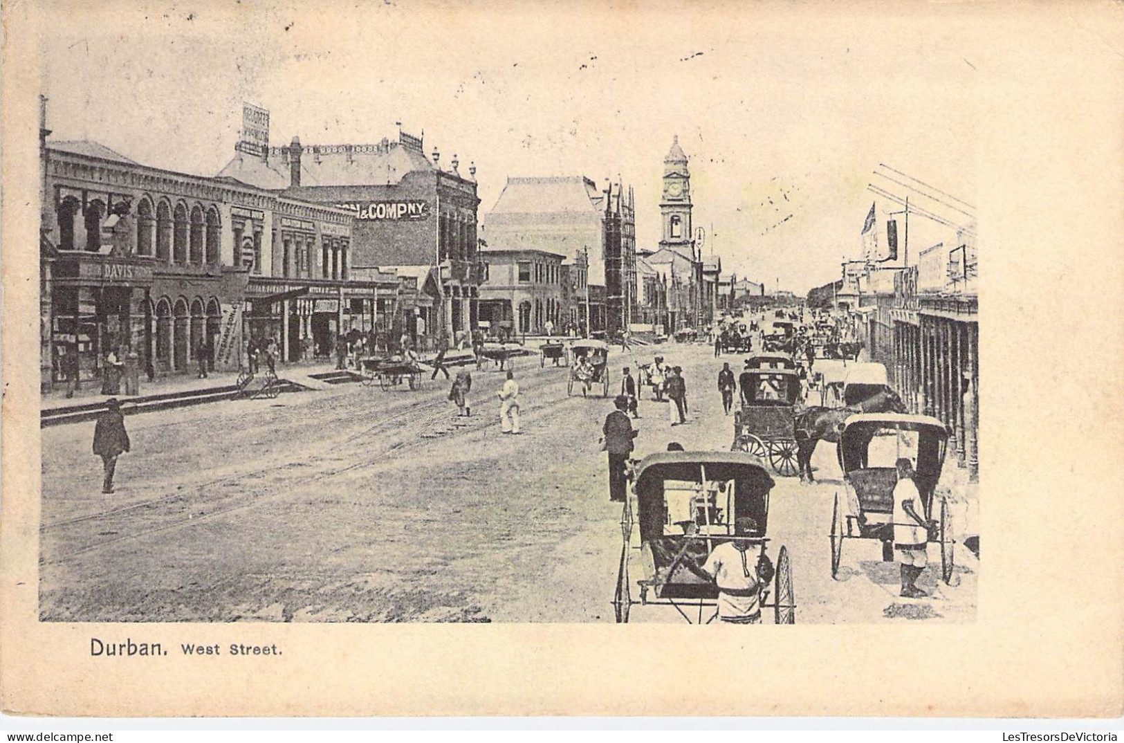 Afrique Du Sud - Durban West Street - Animé - Clocher - Carte Postale Ancienne - Zuid-Afrika