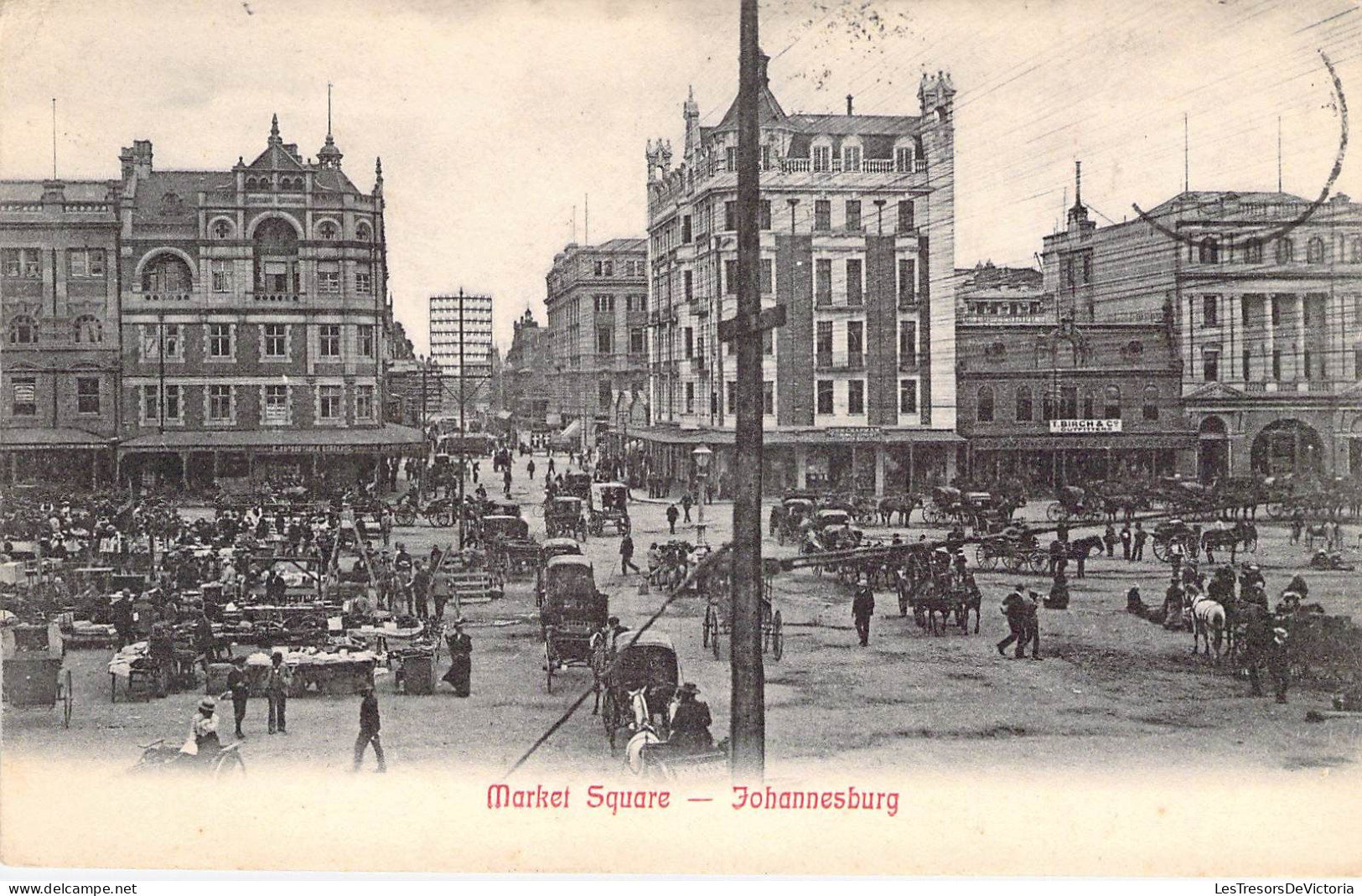 Afrique Du Sud - Market Square - Johannesburg - Animé - Attelage - Carte Postale Ancienne - Zuid-Afrika