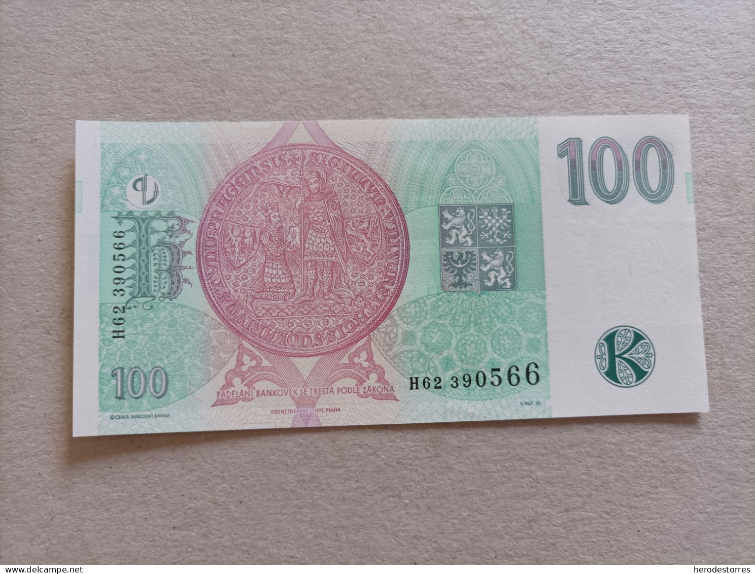 Billete De Checoslovaquia De 100 Korun, Año 1997, UNC - Tchécoslovaquie