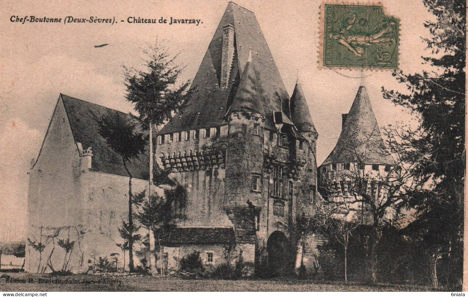 17665  CHEF BOUTONNE  Château De Javarzay      (2 Scans) 79 - Chef Boutonne
