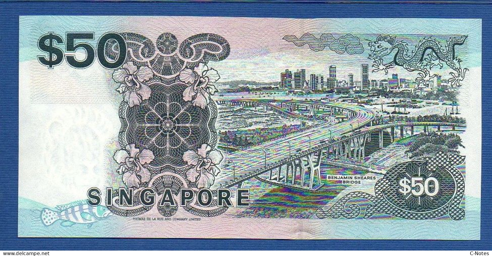 SINGAPORE - P.36 – 50 Dollars ND 1994 UNC, S/n D/32 605939 - Singapour