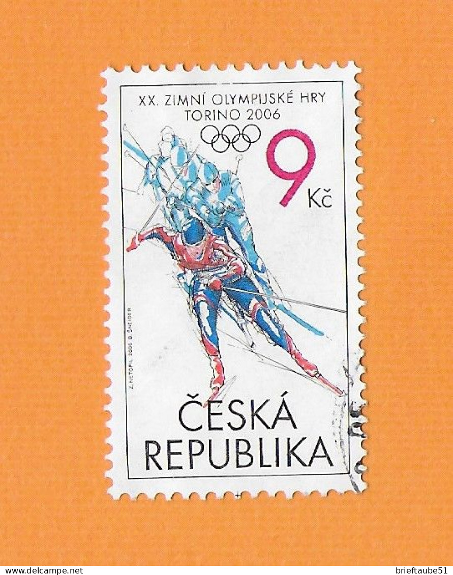 CZECH REPUBLIC 2006  Gestempelt°Used  MiNr. 459 "Olympische Winterspiele Turin # Ski - Langlauf" - Oblitérés