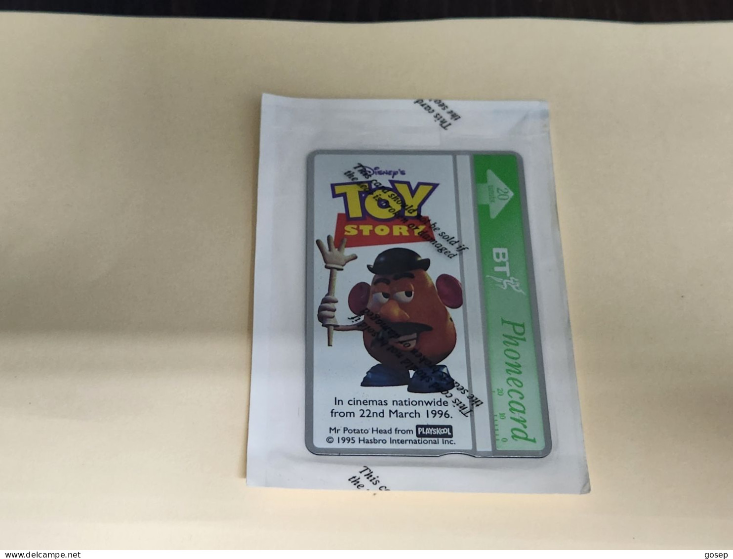 United Kingdom-(BTA148)Disney's Toy-1potato Head-(247)(20units)(cod Closed)price Cataloge 8.00£-mint+1card Prepiad Free - BT Advertising Issues
