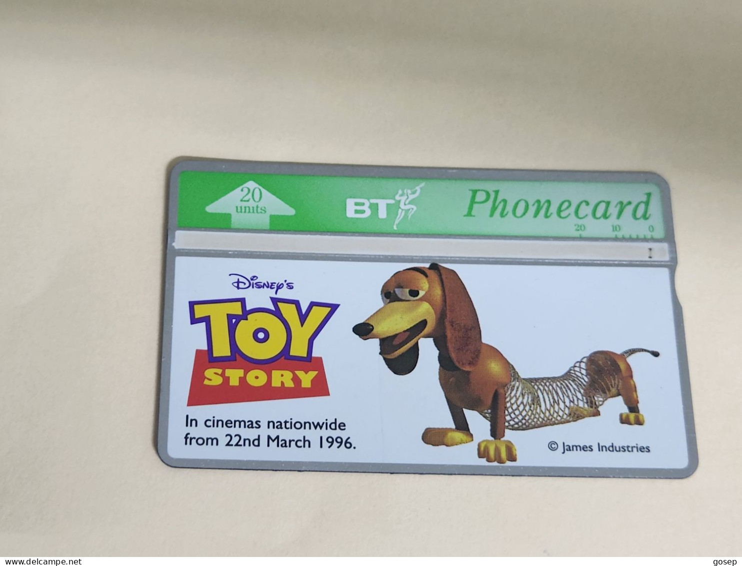 United Kingdom-(BTA149)Disney's Toy-2 Slinky Dog-(248)(20units)(642A32568)price Cataloge 3.00£-used+1card Prepiad Free - BT Advertising Issues