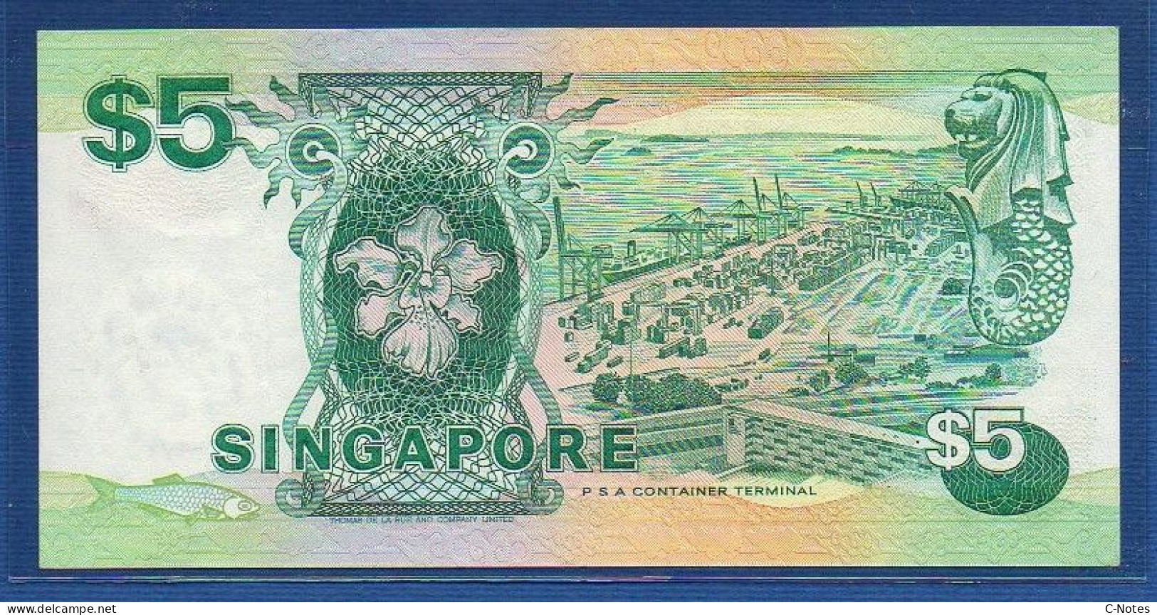 SINGAPORE - P.19 – 5 Dollars ND 1989 VF/XF, S/n A/74 536002 - Singapore