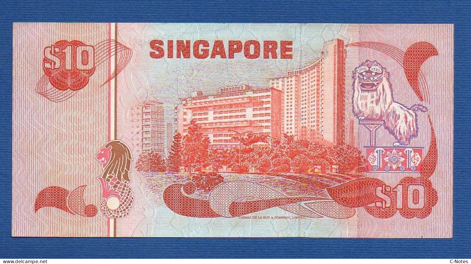 SINGAPORE - P.11b – 10 Dollars ND 1976 XF/AU, S/n A/24 221900 - Singapore