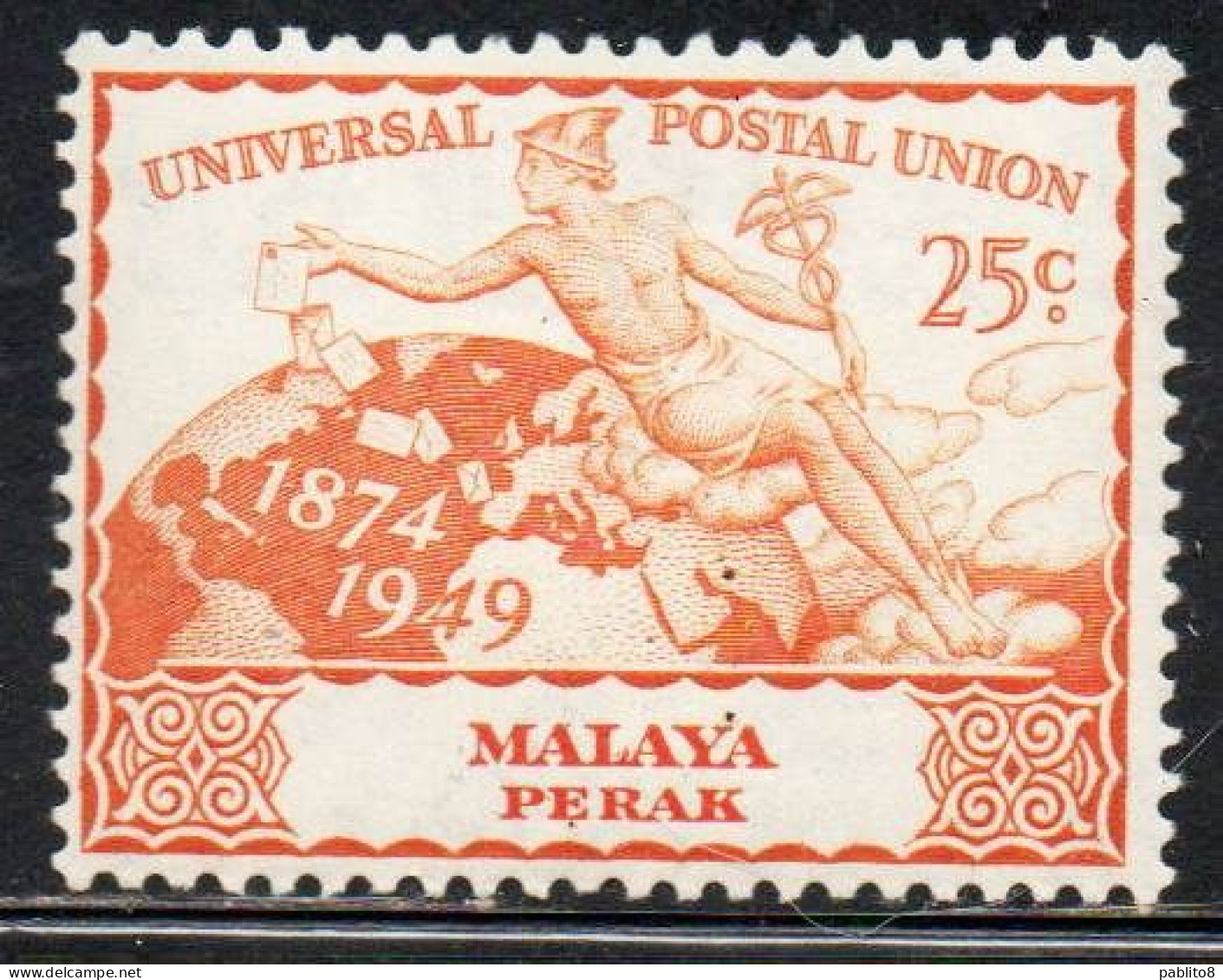MALAYA PERAK MALESIA 1949 UPU 25c MNH - Perak