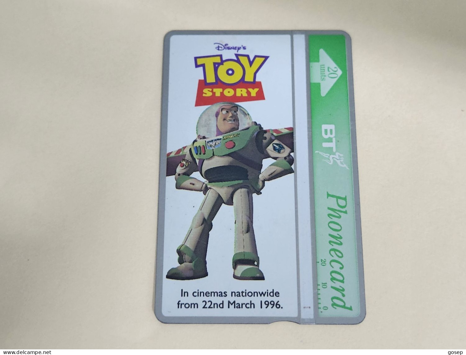 United Kingdom-(BTA150)Disney's Toy-3 BUZZ-(256)(20units)(623B37095)price Cataloge 3.00£ Used+1card Prepiad Free - BT Edición Publicitaria