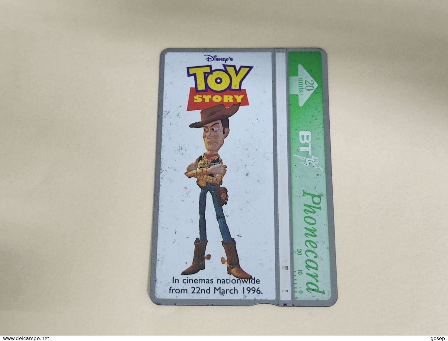 United Kingdom-(BTA151)Disney's Toy-4 WOODY-(257)(20units)(662B41661)price Cataloge 10.00£ Used+1card Prepiad Free - BT Advertising Issues