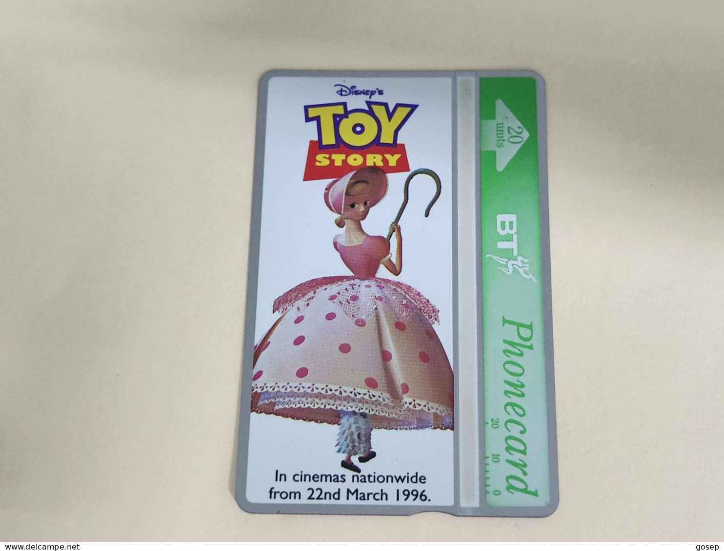 United Kingdom-(BTA152)Disney's Toy-5 BO-BEEP-(260)(20units)(622L54687)price Cataloge 8.00£ Mint+1card Prepiad Free - BT Advertising Issues