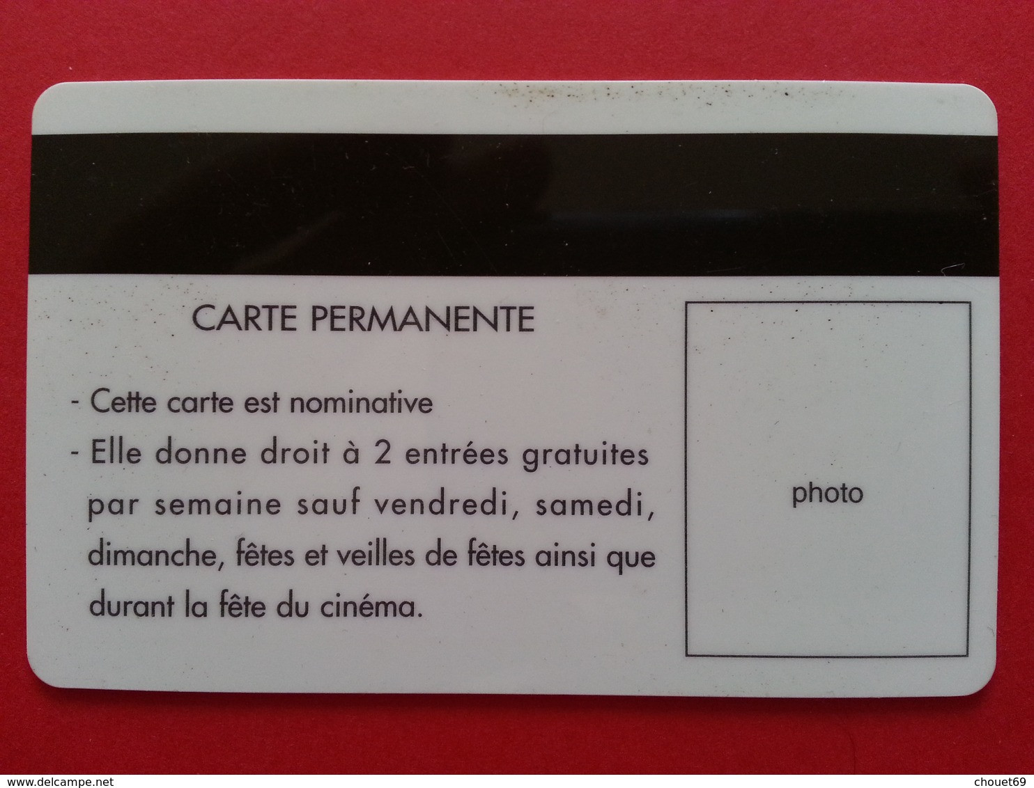 Cinécarte Carte Permanente VII Les Vrais Instants De L'image Blanche (BC0415 - Biglietti Cinema