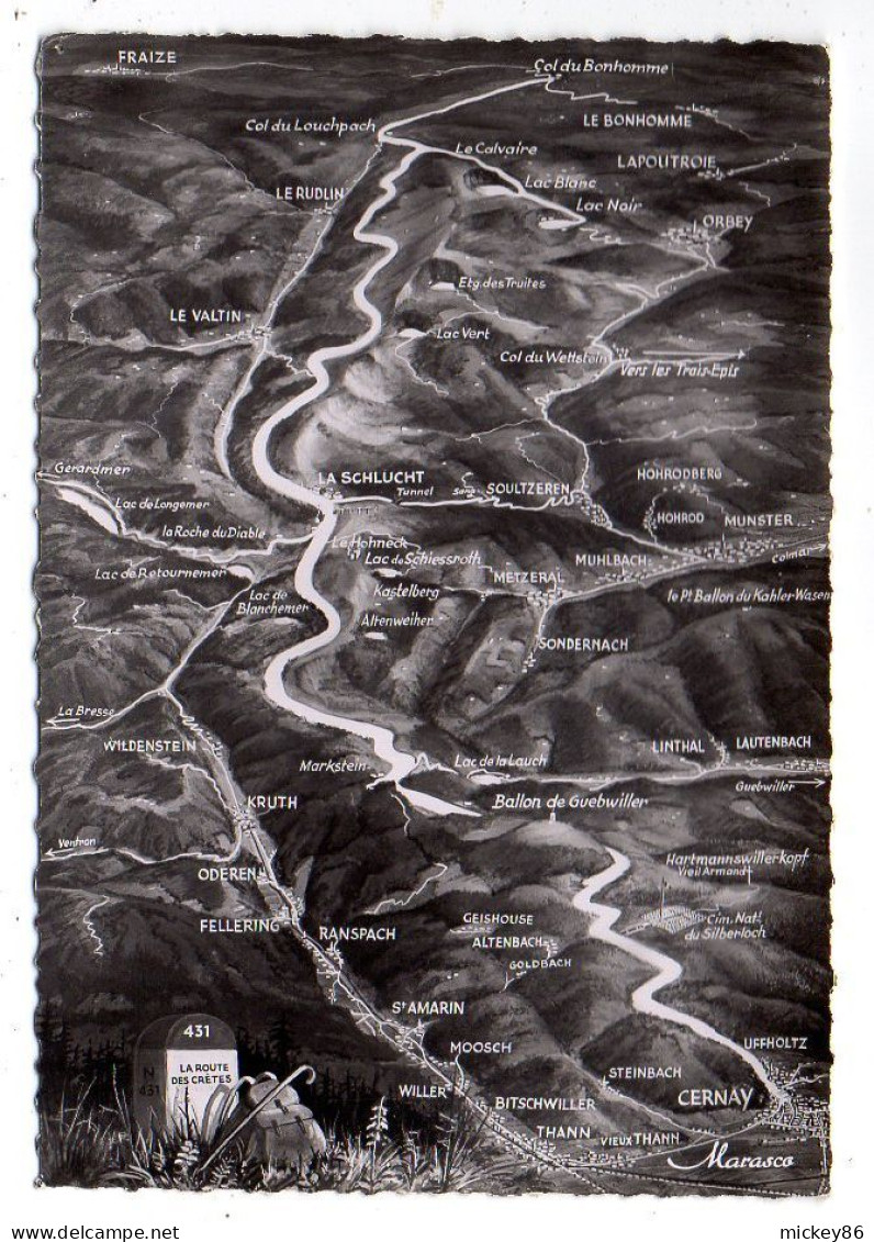 CERNAY -- La Route Des Crêtes De Cernay Au Col Du Bonhomme (géographie) - Cernay