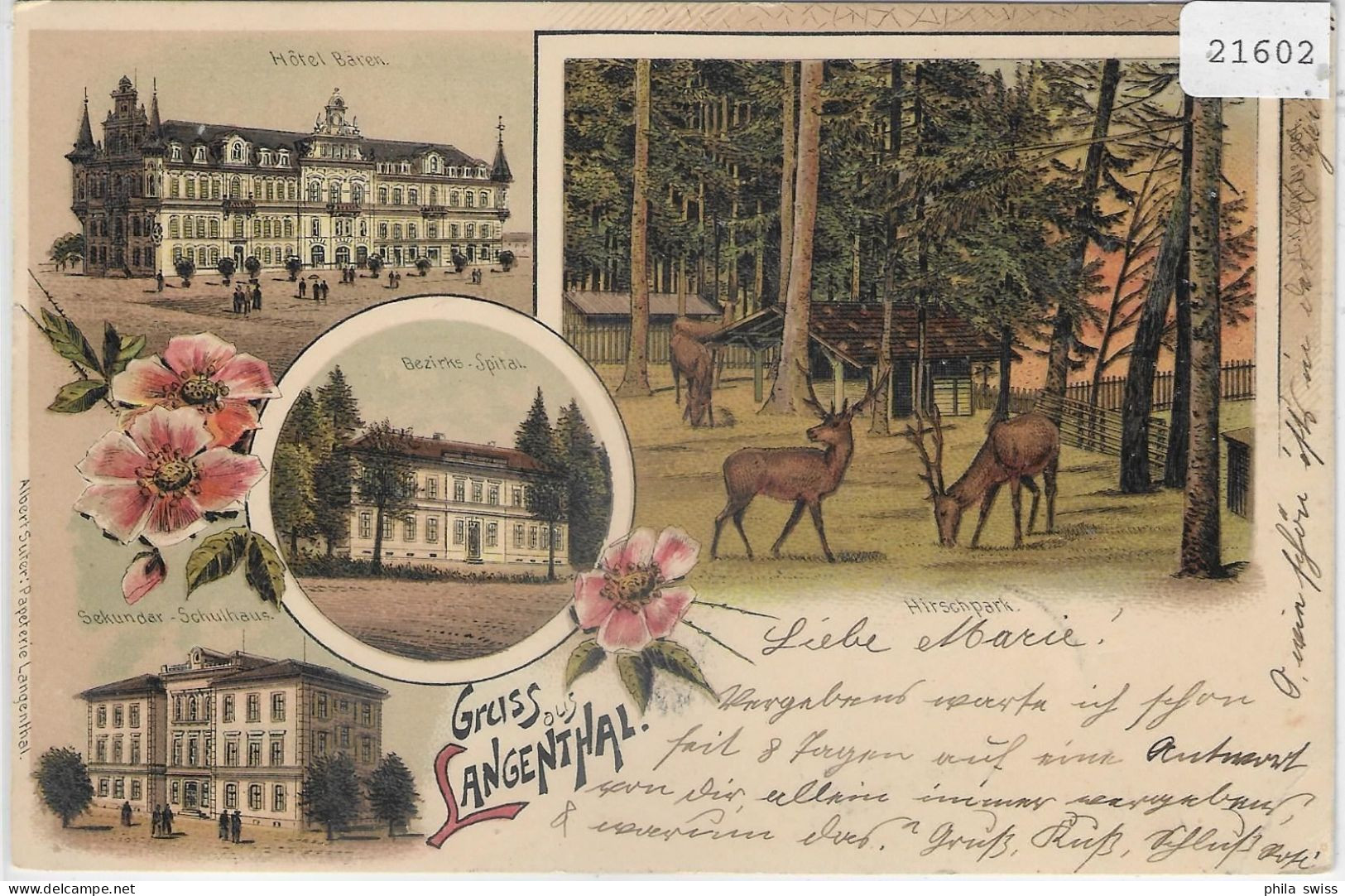 Gruss Aus Langenthal - Litho 1899 - Langenthal