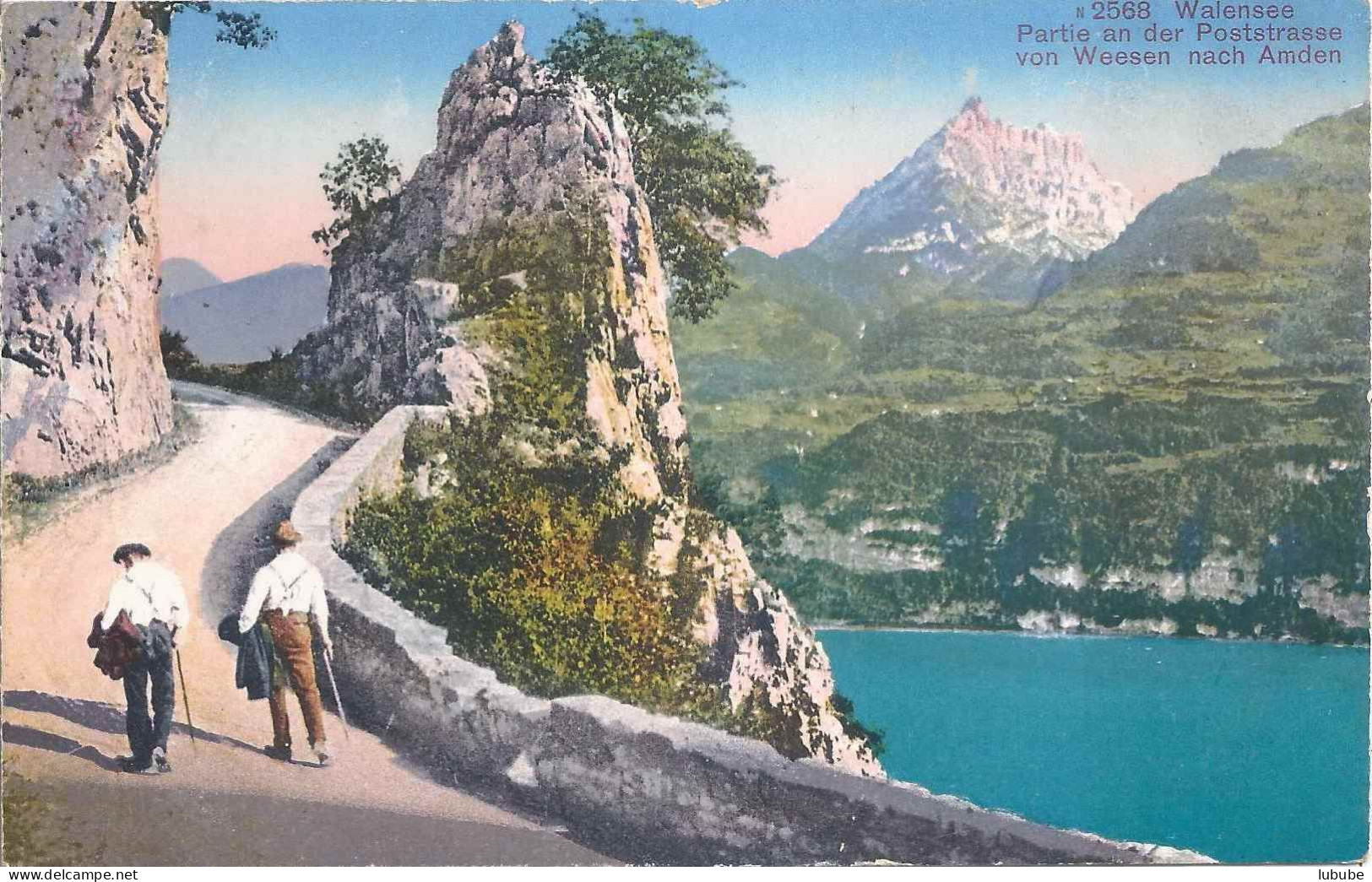 Walensee - Partie An Der Poststrasse Von Weesen Nach Amden       Ca. 1910 - Amden