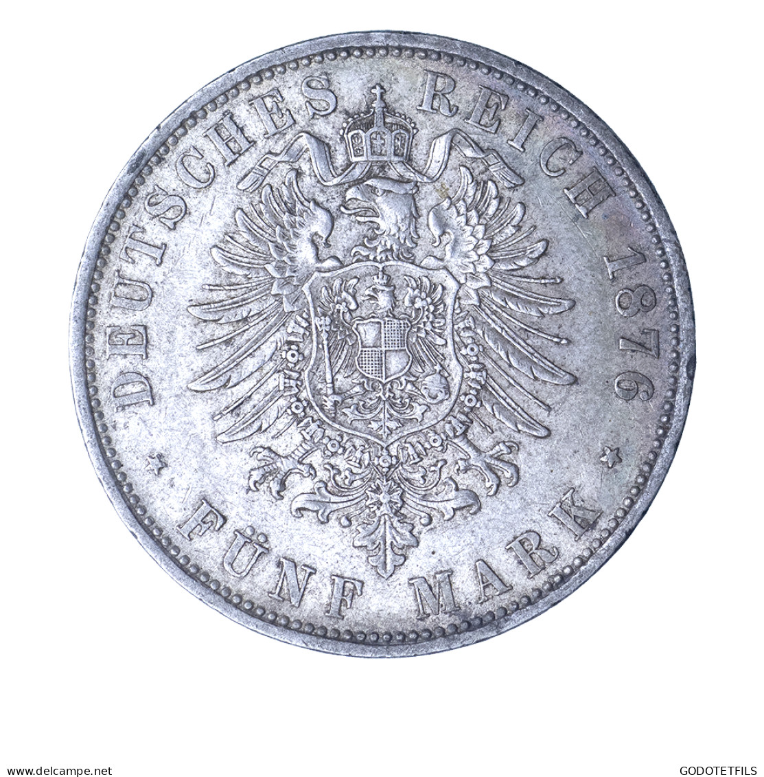 Allemagne-Royaume De Wurtemberg-Karl Ier 5 Mark 1876 Stuttgart - 2, 3 & 5 Mark Argento