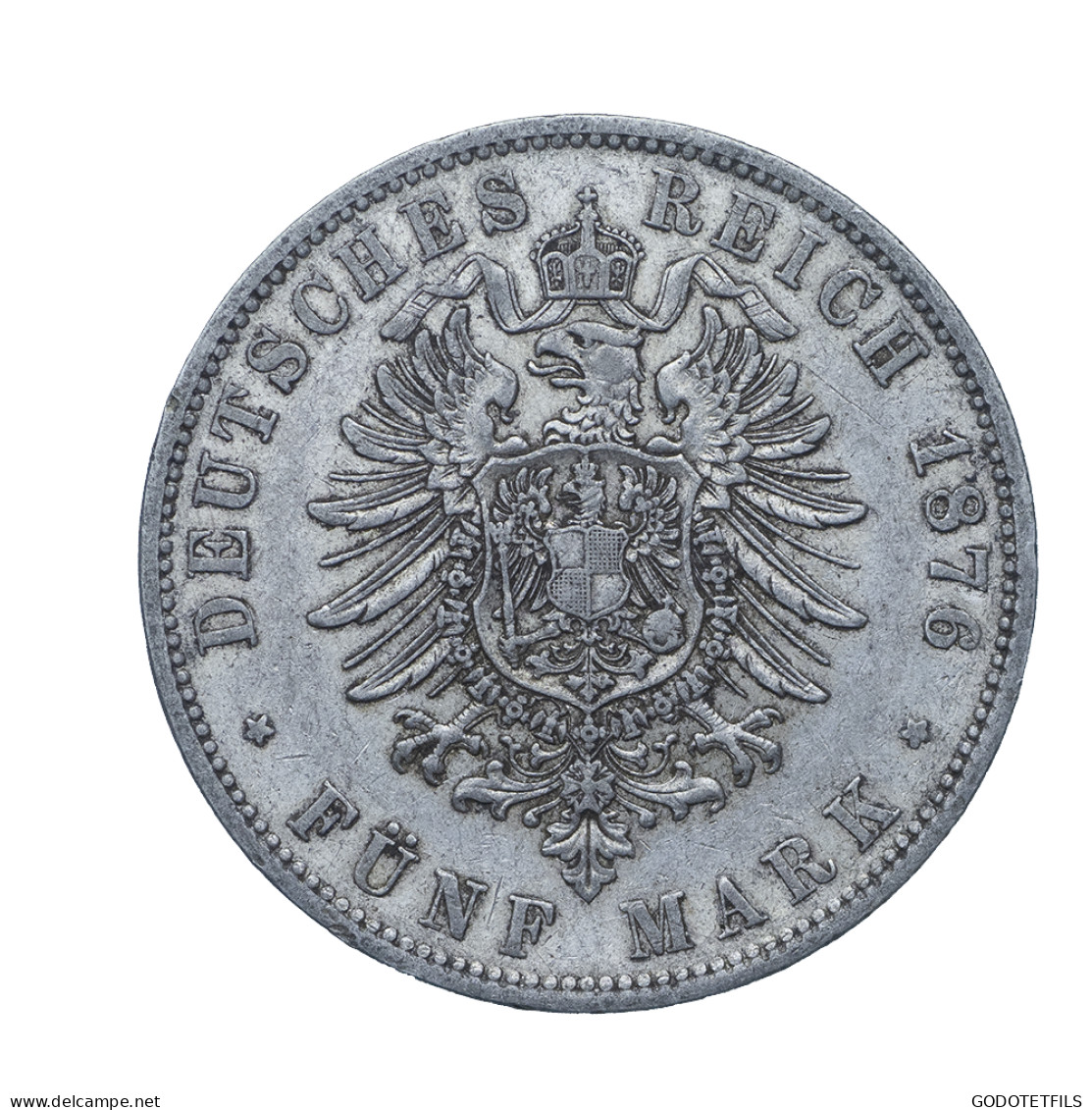 Allemagne-Royaume De Prusse Wilhelm 5 Mark 1876 Berlin - 2, 3 & 5 Mark Argent