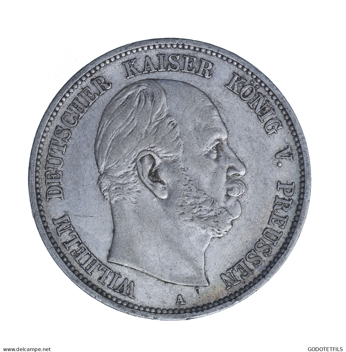 Allemagne-Royaume De Prusse Wilhelm 5 Mark 1876 Berlin - 2, 3 & 5 Mark Plata