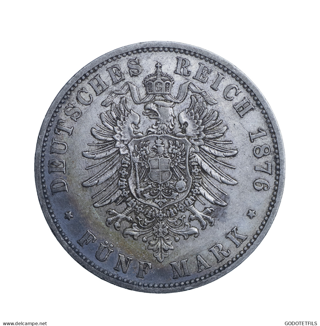 Allemagne-Royaume De Prusse Wilhelm 5 Mark 1876 Berlin - 2, 3 & 5 Mark Silver