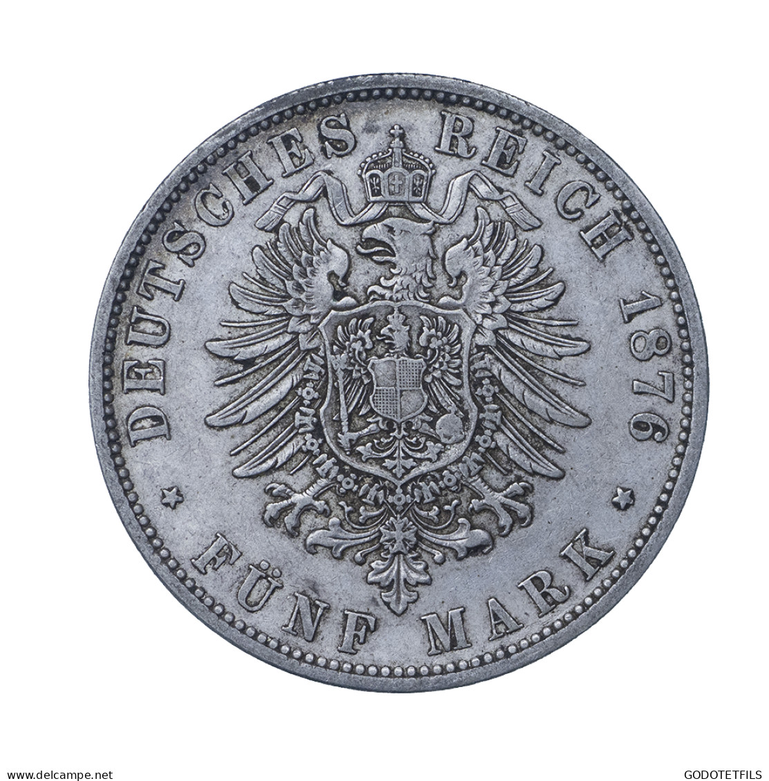 Allemagne-Royaume De Prusse Wilhelm 5 Mark 1876 Berlin - 2, 3 & 5 Mark Argent