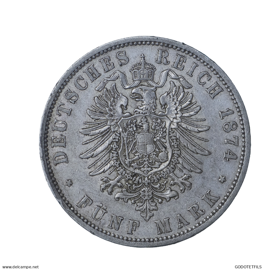 Allemagne-Royaume De Prusse Wilhelm 5 Mark 1874 Berlin - 2, 3 & 5 Mark Silber