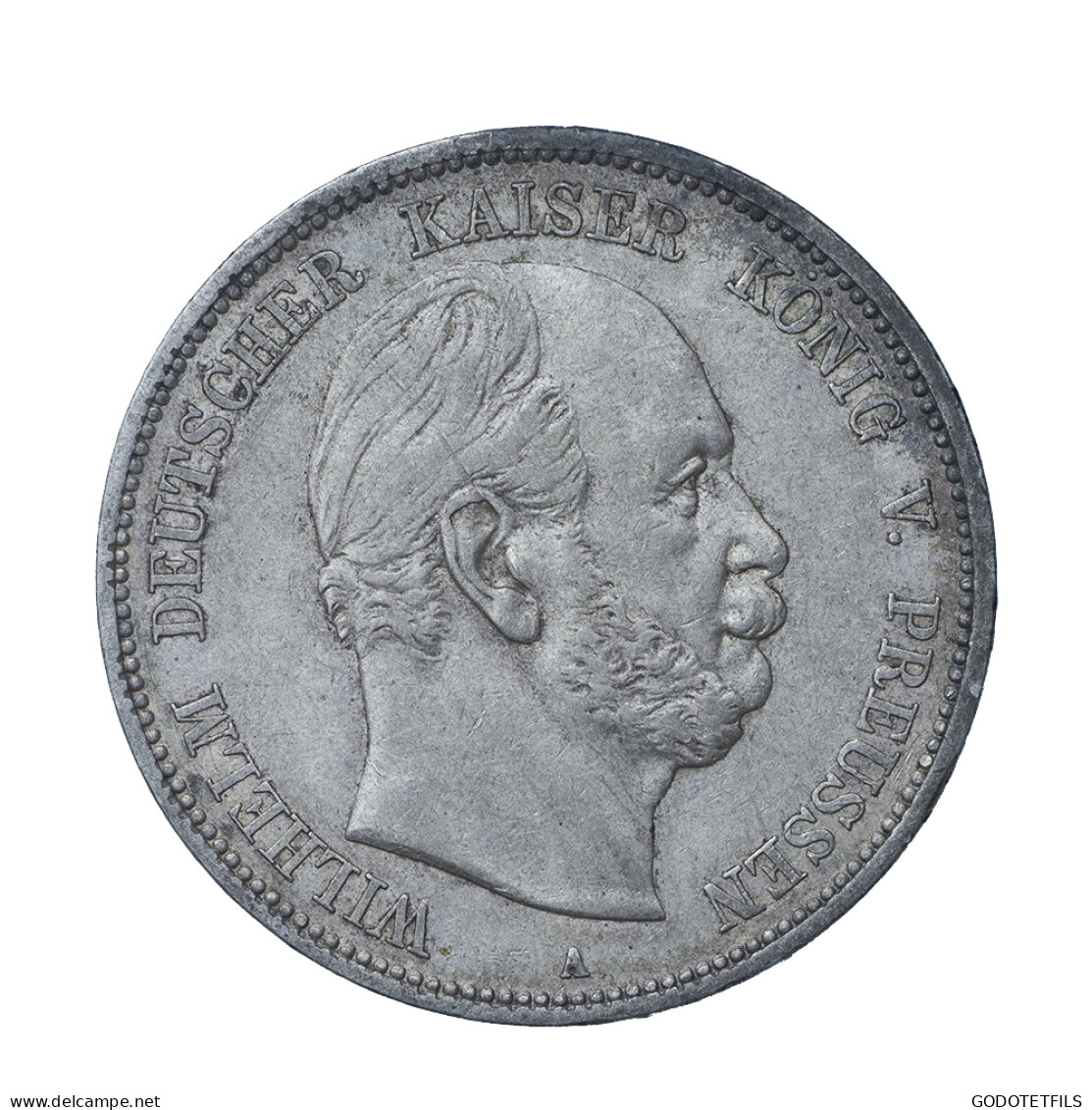 Allemagne-Royaume De Prusse Wilhelm 5 Mark 1874 Berlin - 2, 3 & 5 Mark Silber