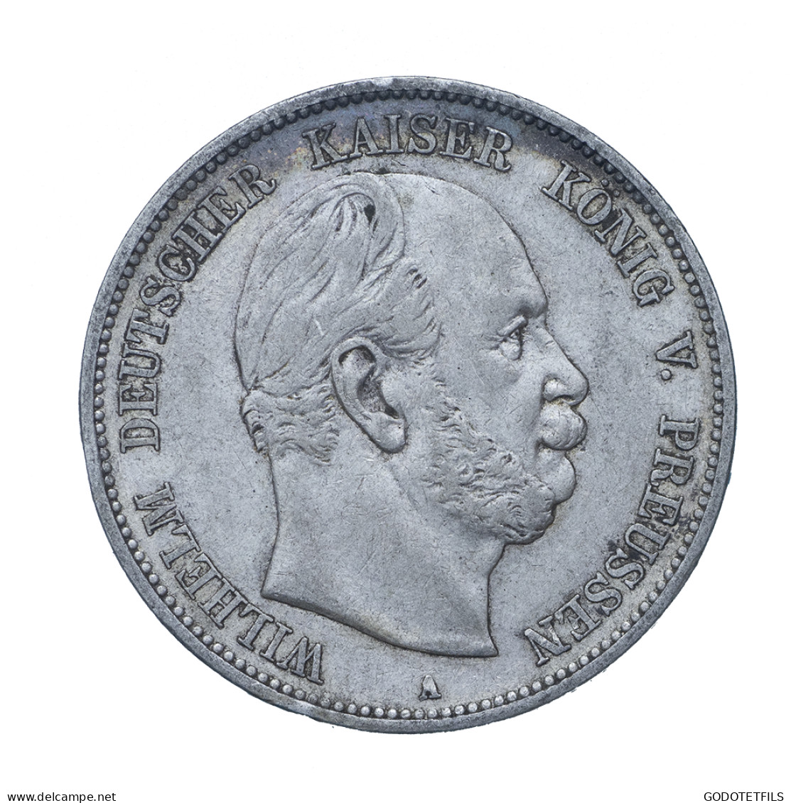 Allemagne-Royaume De Prusse Wilhelm 5 Mark 1875 Berlin - 2, 3 & 5 Mark Silver