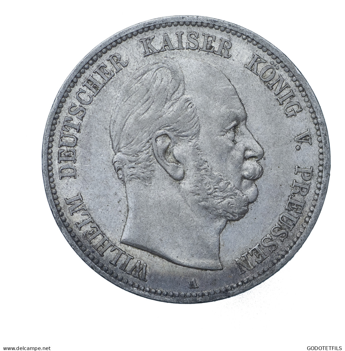 Allemagne-Royaume De Prusse Wilhelm 5 Mark 1875 Berlin - 2, 3 & 5 Mark Argent