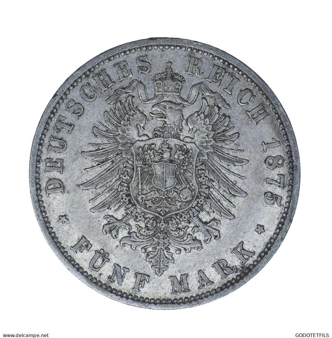 Allemagne-Royaume De Prusse Wilhelm 5 Mark 1875 Berlin - 2, 3 & 5 Mark Argent