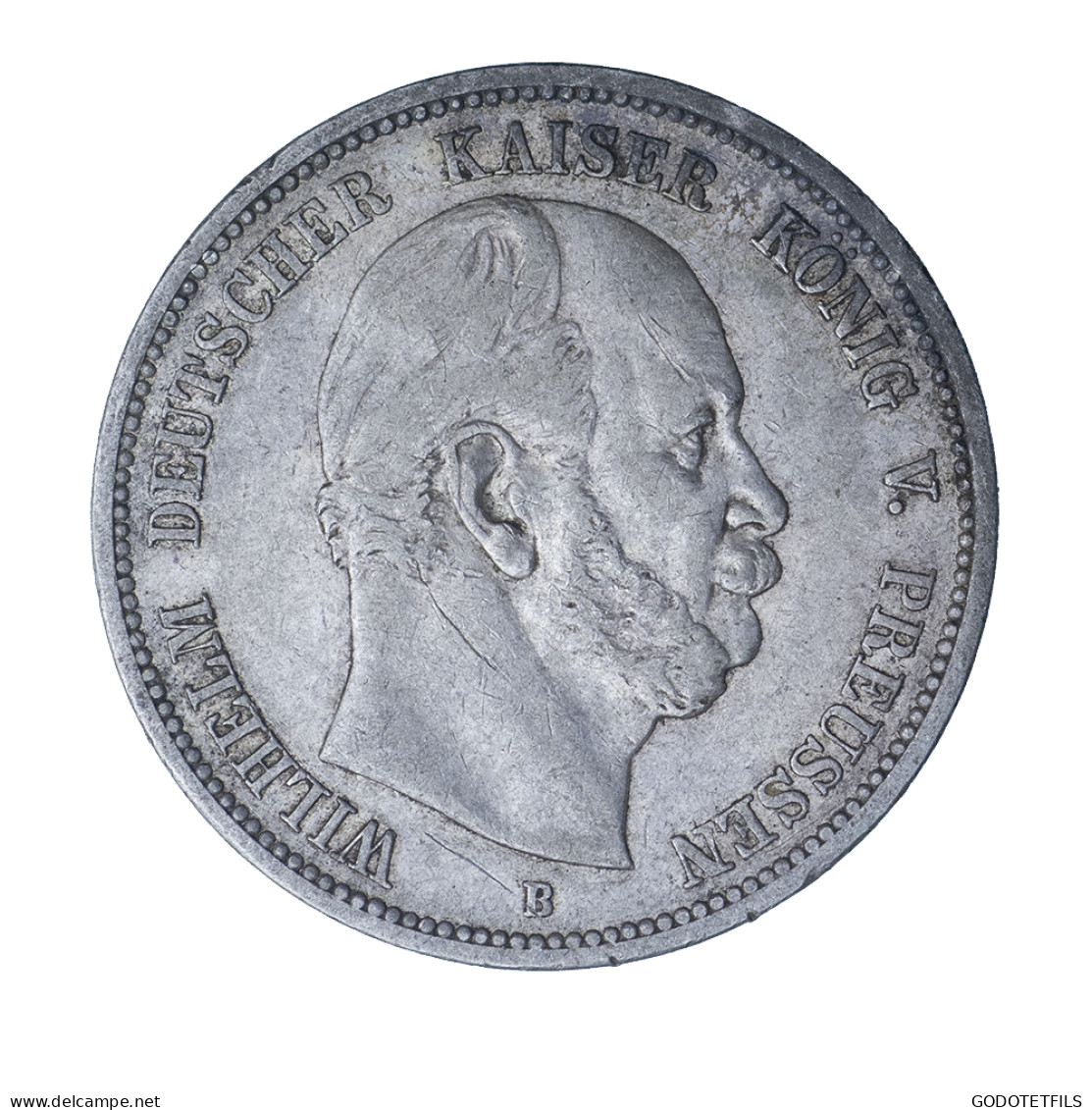 Allemagne-Royaume De Prusse Wilhelm 5 Mark 1876 Hanovre - 2, 3 & 5 Mark Argent