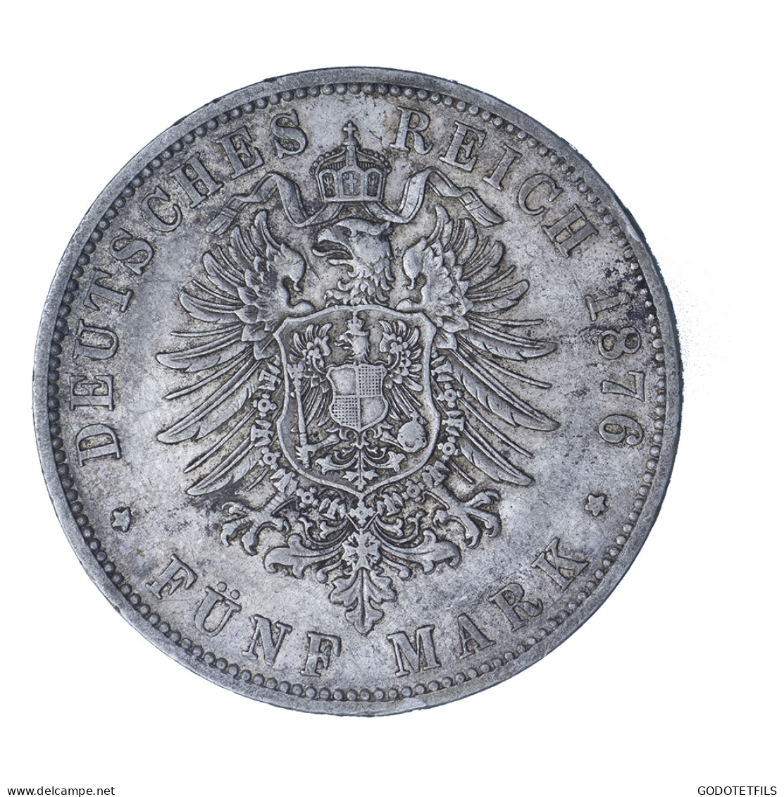 Allemagne-Royaume De Prusse Wilhelm 5 Mark 1876 Hanovre - 2, 3 & 5 Mark Argento