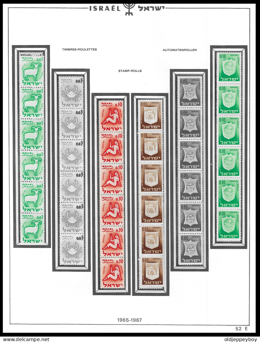 Israel 1966 - Mi.Nr. 325,327 Sheets Tete Bleche Booklet Gutter  FULL TABS DELUXE MNH ** Postfris** PERFECT GUARENTEED - Neufs (avec Tabs)