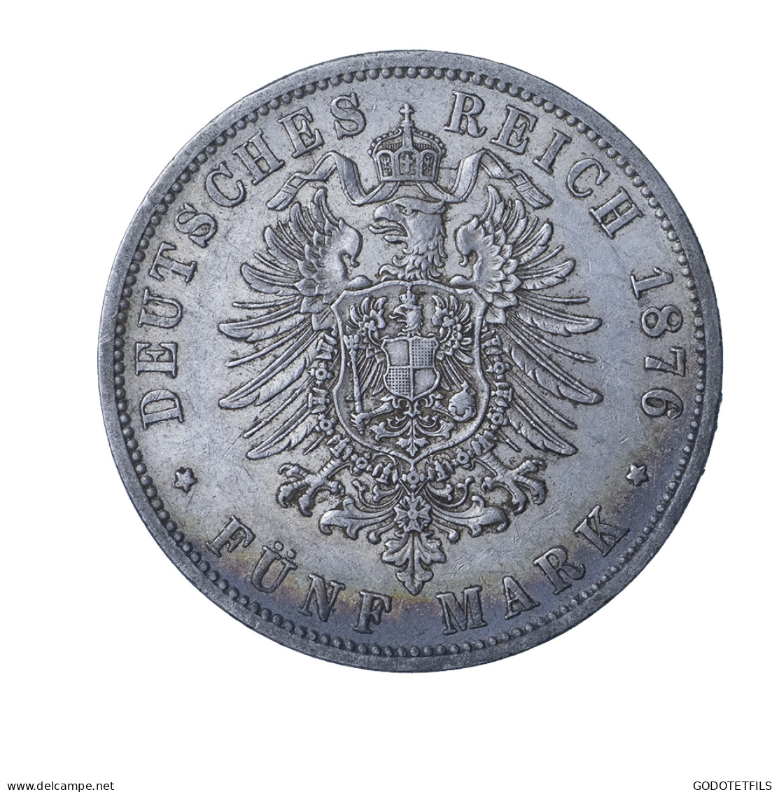 Allemagne-Royaume De Prusse Wilhelm 5 Mark 1876 Hanovre - 2, 3 & 5 Mark Argent