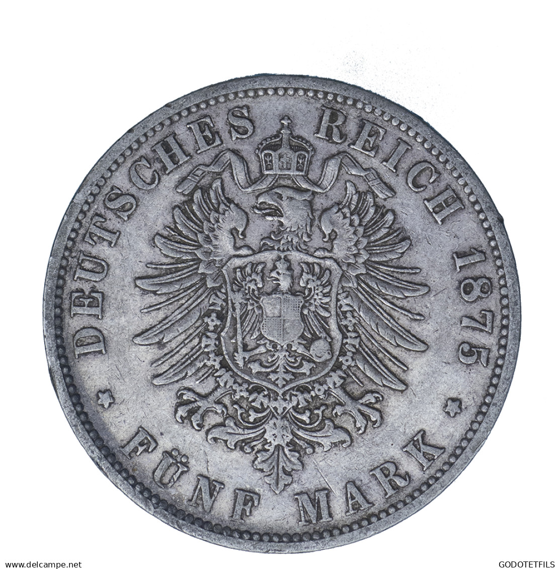 Allemagne-Royaume De Prusse Wilhelm 5 Mark 1875 Hanovre - 2, 3 & 5 Mark Argent