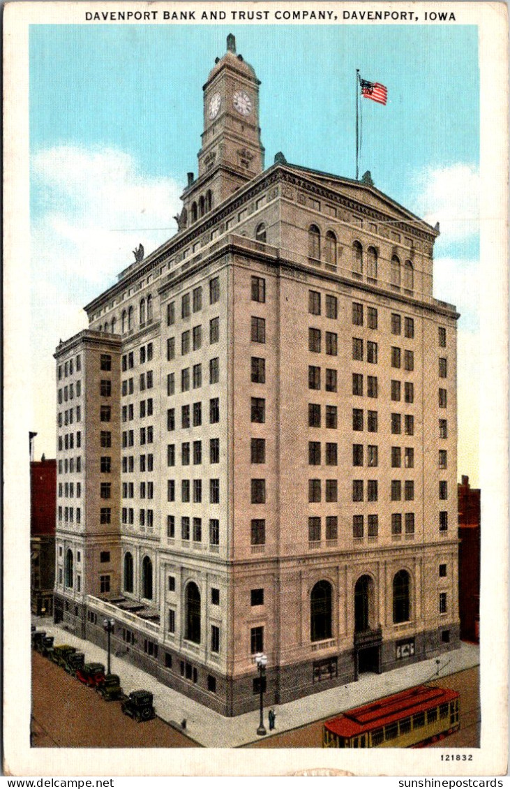 Iowa Davenport The Davenport Bank And Trust Company 1941 Curteich - Davenport