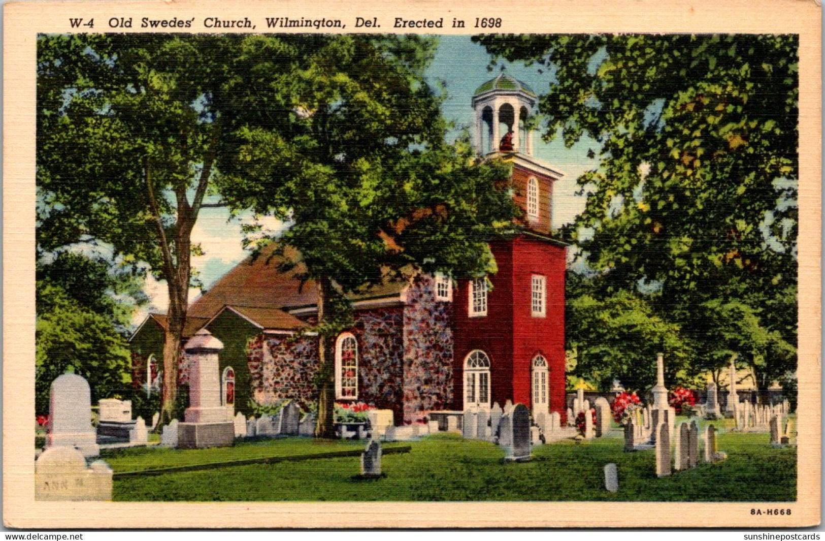 Delaware Wilmington Old Swede's Church Curteich - Wilmington