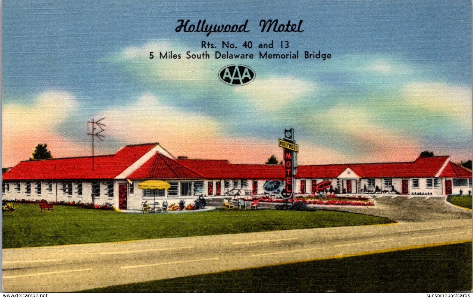 Delaware New Castle The Hollywood Motel 1955 - Andere & Zonder Classificatie