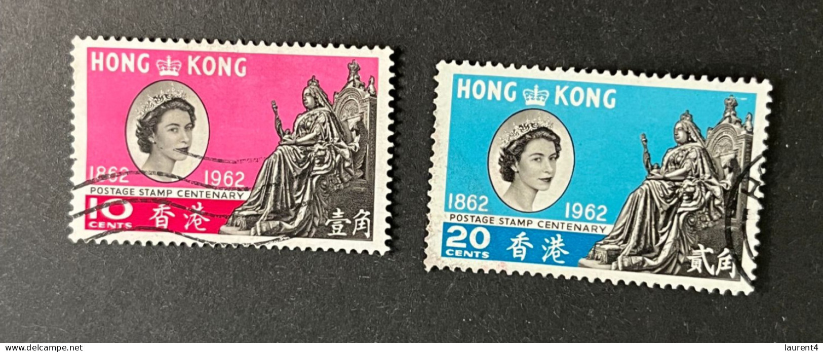 (stamp 16-5-2023) 2 Used Stamps (Hong Kong) - Postage Stamp Centanry - Usados