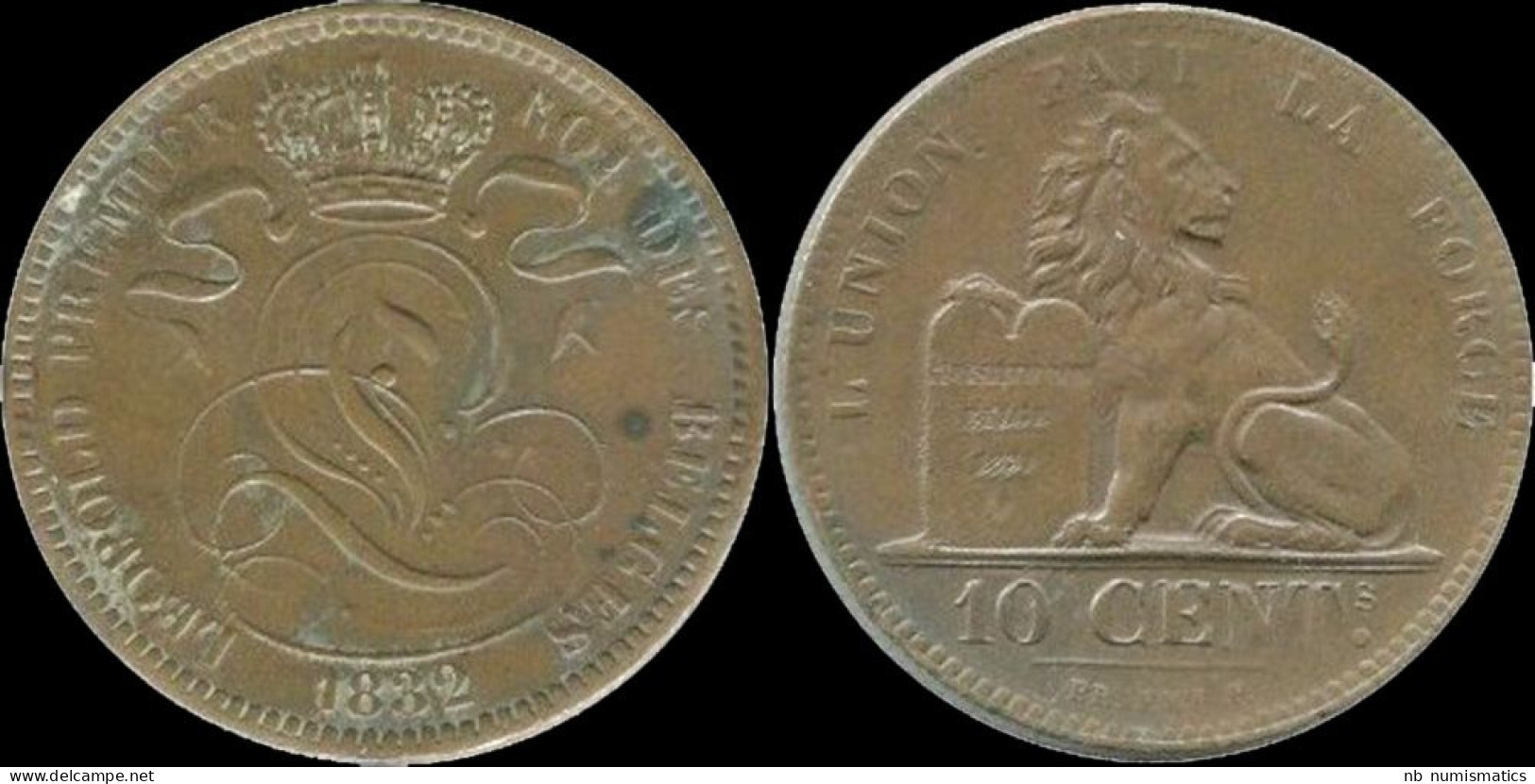 Belgium Leopold I 10 Centiem 1832 - 10 Cents