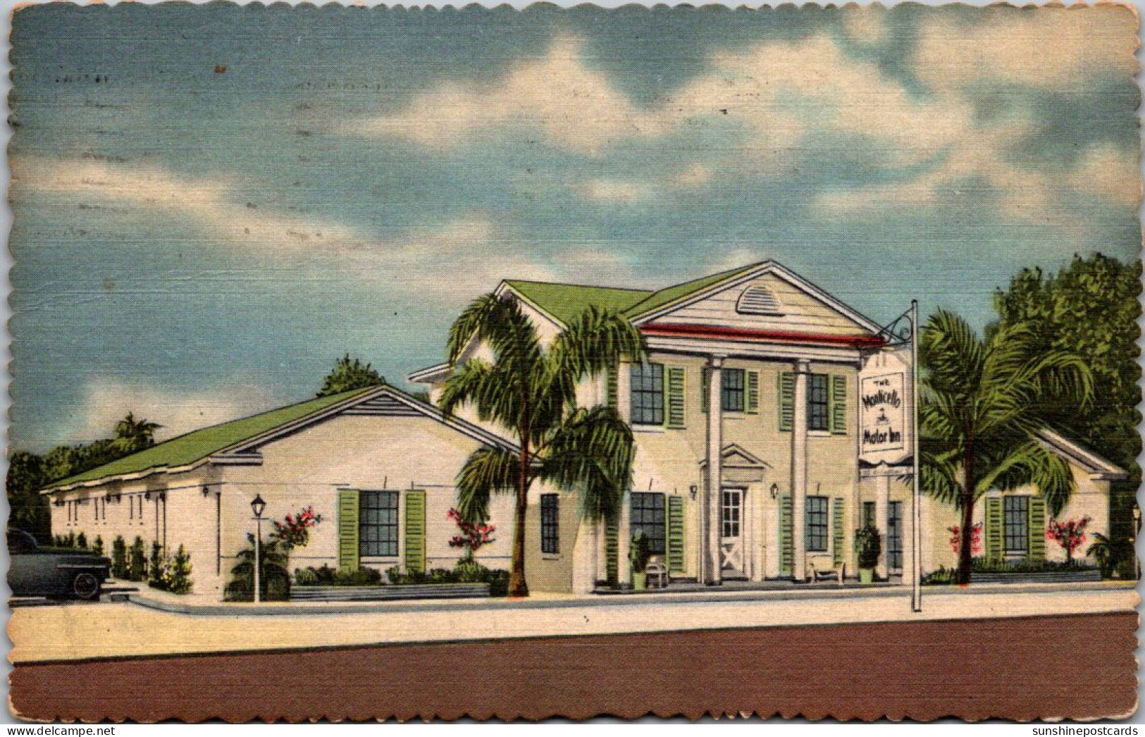 Florida St Petersburg Monticello Motor Inn 1953 Curteich - St Petersburg